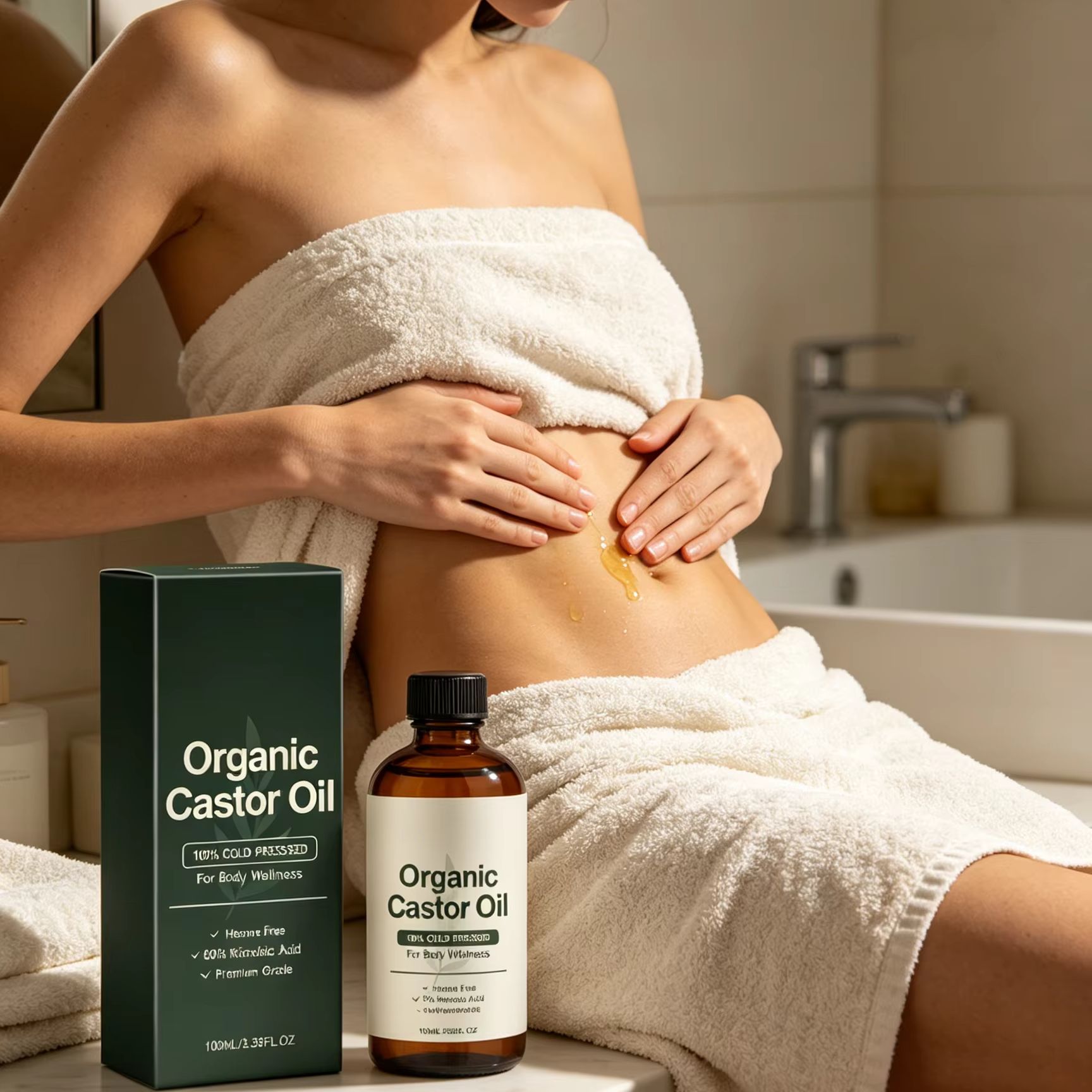 Castor Oil Cold Press - Органическое касторовое масло холодного отжима для