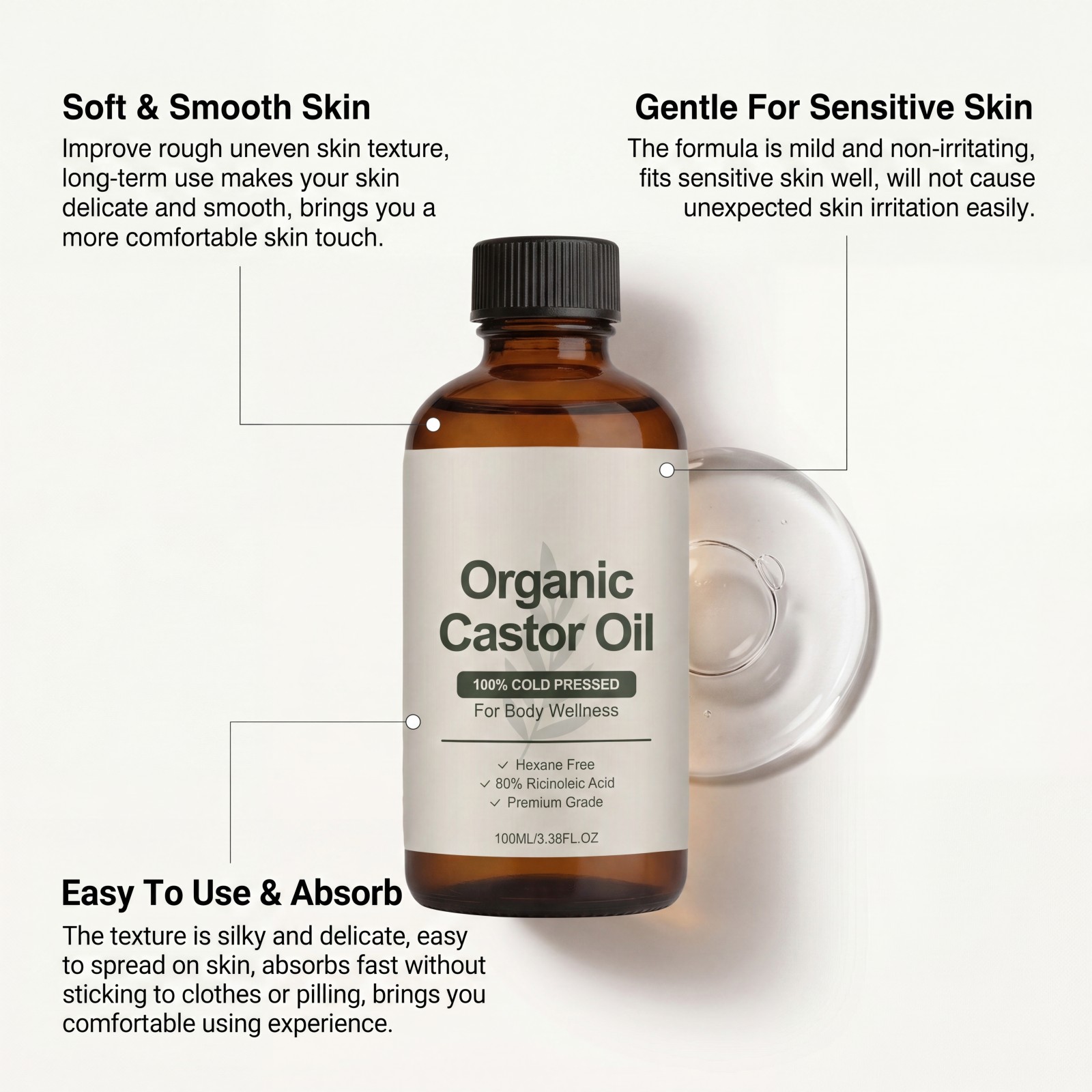 Органическое касторовое масло  – обзор и цена Castor Oil Cold Press