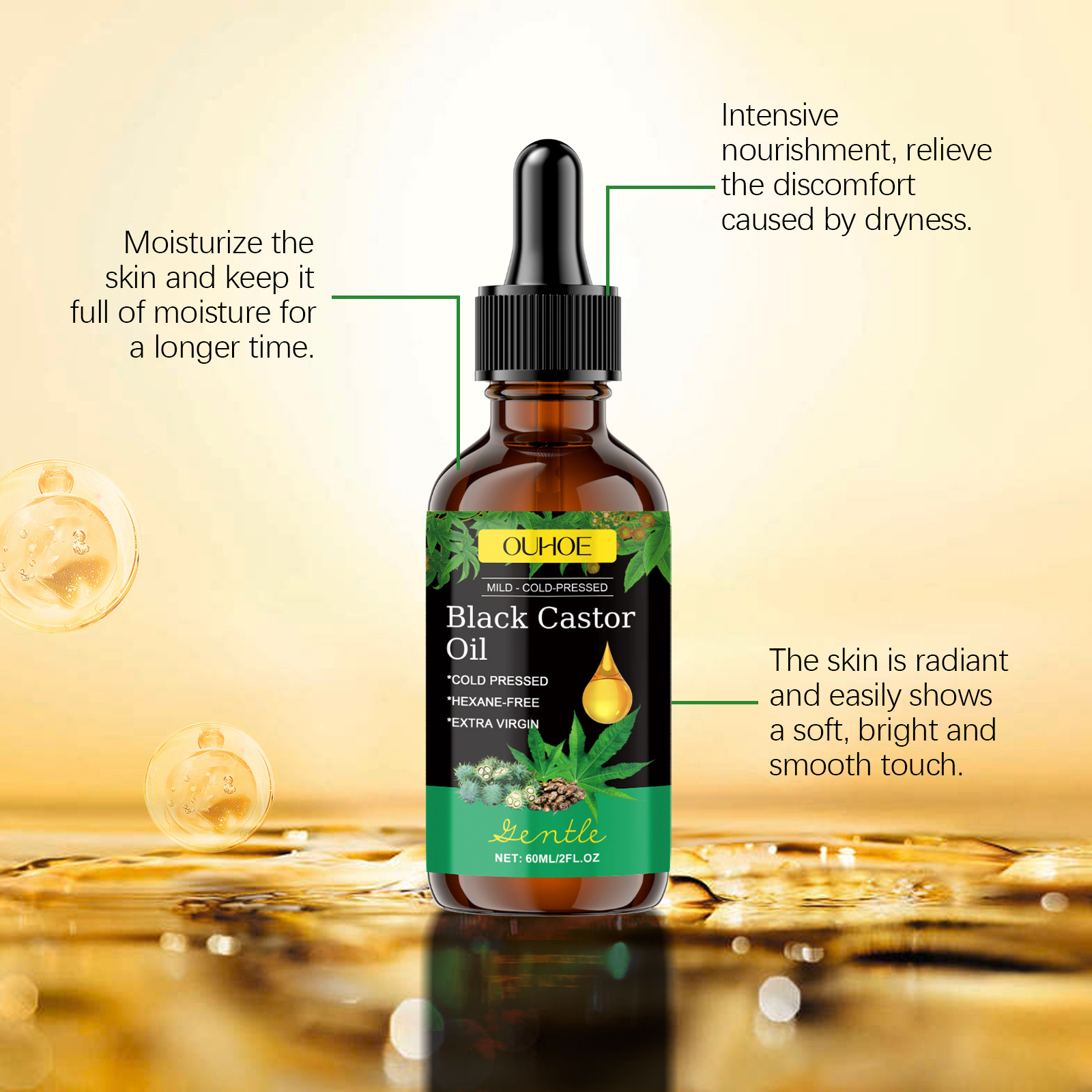 Черное касторовое масло холодн – обзор и цена Castor Oil Cold Press